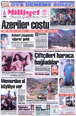  Son başarı durumunuzu n, nizi ona göre yapın OYS DENEME SINAVI YARIN MİLLİYET'TE Bv e ;” 24SAYFA © 3000LİRA eat CA % (KDV...