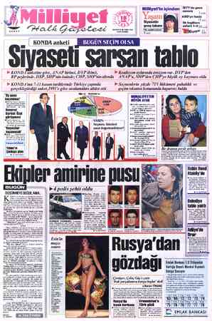  Milliyet'in içinden 'ETT'de gece zammı 3.sayfa ABD'ye haciz 15 .sayfa Siyasetin 24 SAYFA © 3500LİRA *kktk (KDV DAHİL)...