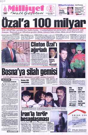  İWS$.S BD.. d Kwt 24 SAYFA © 5000LİRA (KDV DAHİL) Milliyet'in içi nden AçıkPencere 13.sayfa Clinton-Powel sürtüşmesi | 4sayfa