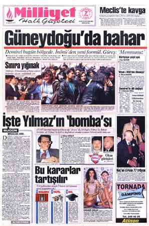  B... Ce DAT 24 SAYFA © 5000LİRA (KDV DAHİL) Meclis'te kavya Gensoru görüşmelerinde CHP ve SHP'liler kapıştı ©Bayındırlık ve