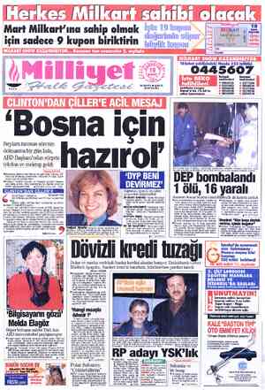  derkes Milkart sahibi olacak Mart Milkart'ına sahip olmak için sadece 9 kupon biriktirin 'Bos Sırplara tanınan sürenin...