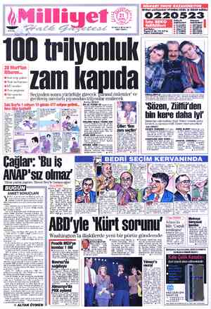 Milliyet sayfa 1
