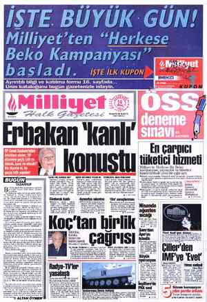  28 SAYFA © 10.000'TL (KOV DAHIL) € n Çarpıcı — ı Milliyet'in 'Herkese Bir Beko' kampanyash yayıncılık ve tüketici z ee...