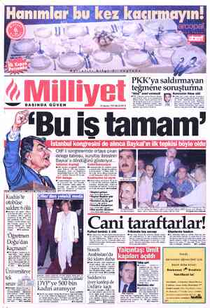  'Ayrı_nliıılıı bekilgiaSız ı sa y Ka a (©CHP İstanbul kongresini, Baykal'ın adayı Ketenci, 210 oyla kazandı. Karayalçın,...