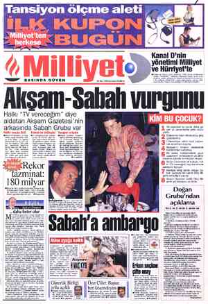  Tansiyon ö —— BASINDA GÜVEN Halkı “TVTereceğim" diye aldatan Akşam Gazetesi'nin arkasında Sabah Grubu var (©TV kampanyasına