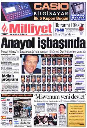  —e—e” BASINDA GÜVEN 7 Mart 1996 Perşembe 40.000 TL Sıra Ulker e esvorua ©Efes Pilsen Avrupa'nın dev takımla- rından...