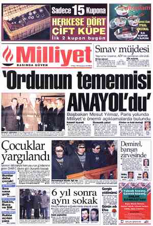  —e BASINDA GÜVEN 13 Mart 1996 Çarşamba 40.000 TL Anayol'a güvenoyu Yılmaz'ın Başbakanlığı'ndaki 53. hükümet güvenoyu aldı: