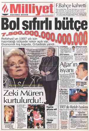  —e—eoY BASINDA GÜVEN 26 Eylül 1996 Perşembe 50.000 TL F.Bahçe kahretti Sarı-Lacivertliler, Avrupa Şampiyonu Juventus'a kök