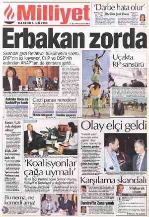  'Darbe hata olur' (ABD'nin etkin Tazı Tz ——— ©türkiye'nin gözetelerin. ü UA ABD'nin u- den [ Ehe X tw ork Ti Çlml*â W...