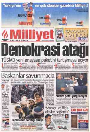  en çok okunan gazelt —e BASINDA GÜVEN vmk 1997 Pazartesi 80.000 TL ğ tesi Milliyet! 12-18 OCAK DEVRESİ NET SATIŞ ORTALAMALARI