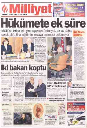  — BASINDA GÜVEN 27 Nisan 1997 Pazar 40.000 TL fahyol, bir ay daha tımın imzaya açılması belenıyor Etkin çalışma istendi...