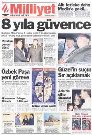 —e BASINDA GÜVEN 5 Ağustos 1997 Salı 40.000 TL Ömer Bilgin, RP'li Salih Kapusuz ve Lütfü Yal man ile Bağımsız Şevki Yılmaz ve
