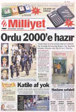  IJ"_ıl Pa ge AŞ İster masanızda ister yatak odanızda —eee” BASINDA GÜVEN Genelkurmay Başkanı Org. Hüseyin Kıvrıkoğlu Kara...