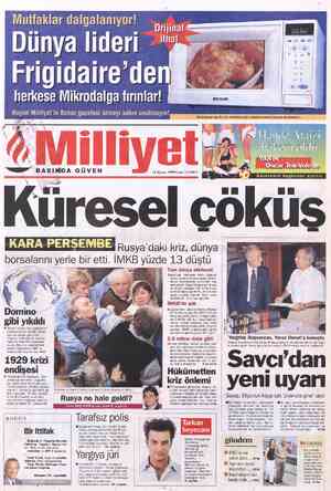  Muîf_aklar dalgalanıyor! Dünya lideri Frigidaire'de herkese Mikrodalga fırınlar! Bugün Milliyet'le Bahar gazetesi almayı...