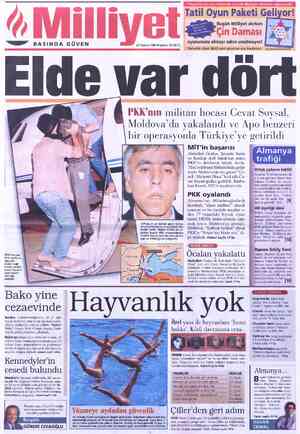 Milliyet sayfa 1
