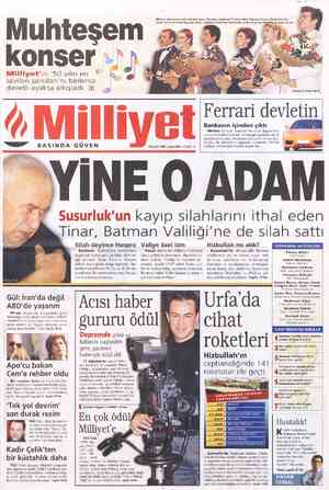  Muhteş konser j t”in “5O yılın en sevilen şarkıları'nı bınlerce davetli ayakta alkışladı (2 Milliyet okurlarının oylarıyla