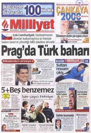  ddi e aat iğ , azele g v BASINDA GÜVEN 29 Mart 2000 Çarşamba 100.000'TL Çek Cumhuriyeti, özelleştirmenin B altından...