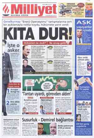  * Milliyet & ««eaeaee” BASINDA GÜVEN 12 Ocak 2001 Cuma 200.000 TL B AYRINTI 25'te ” İşte o asker JANDARMA'NIN titiz...