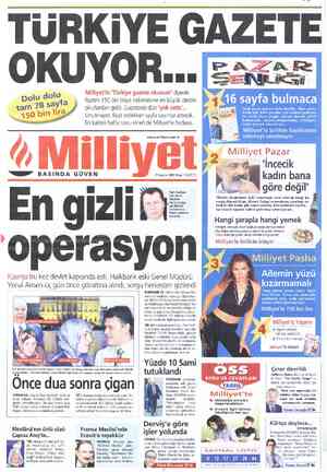  www.milliyet.com.tr t 17 Haziran 2001 Pazar 150.000 TL En gizli 'operasyon Kasırga bu kez devlet kapısında esti. Halkbank...