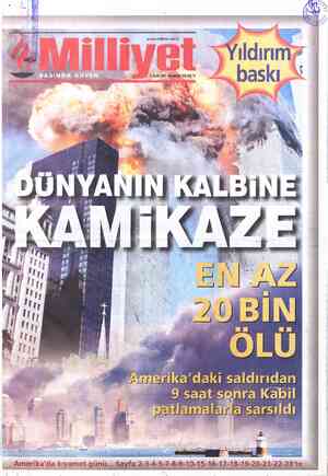  www.milliyet.com.tr 12 Eylül 2001 Çürşambâ 150000 TL Yıldırım7 baskı A...