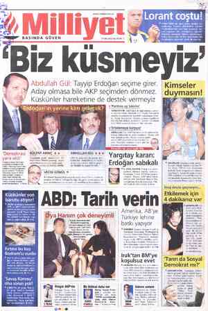  S Lorant coştu! * YÖNETİMİN bir şans daha verdiği Fe- nerbahçe Teknik Direktörü Lorant “Futbolcularımı son kez uyardım. Se-