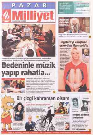  milpazaremilliyet.com.tr Ağrı ile ilgili tüm sorularınızın yanıtları şimdi elinizin altında. 17 Kasım 2002 Pazar BASINDA...