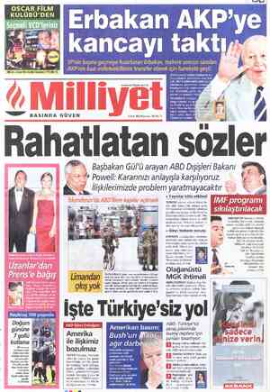  OSCAR FİLM KULÜBÜ'DEN Seçmelı VCD leriniz Milliyet--Oscar Film Kulübü Gazetesi 1.750.000 TL Erbakan AKP'ye kancayı taktı 'nin