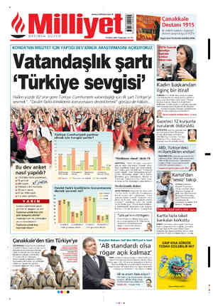  4 Milli ee” BASINDA GÜVEN wwwmıllıyet.(om.lrt 19 Mart 2007 Pazartesi 30 YKr 79770"540092 ll | bt EŞ ©: 9: Kt Bi ©: ni : ; z &