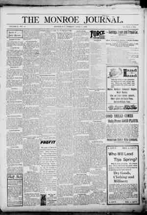 The Monroe Journal Newspaper April 7, 1903 kapağı