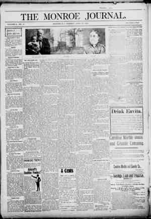The Monroe Journal Newspaper April 28, 1903 kapağı