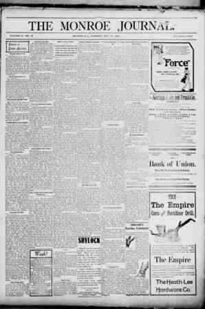 The Monroe Journal Newspaper May 19, 1903 kapağı