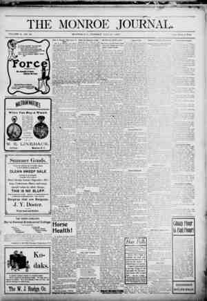 The Monroe Journal Newspaper July 21, 1903 kapağı