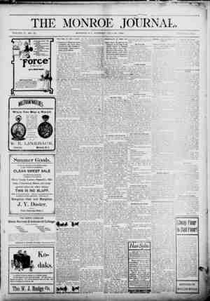 The Monroe Journal Newspaper July 28, 1903 kapağı