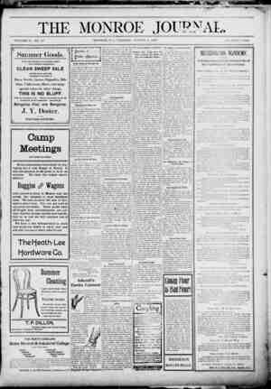 The Monroe Journal Newspaper August 4, 1903 kapağı