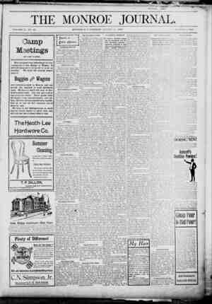 The Monroe Journal Newspaper August 11, 1903 kapağı