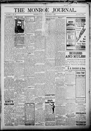 The Monroe Journal Newspaper October 6, 1903 kapağı