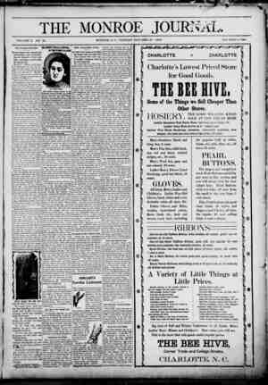 The Monroe Journal Newspaper October 27, 1903 kapağı
