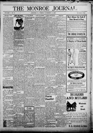 The Monroe Journal Newspaper November 10, 1903 kapağı