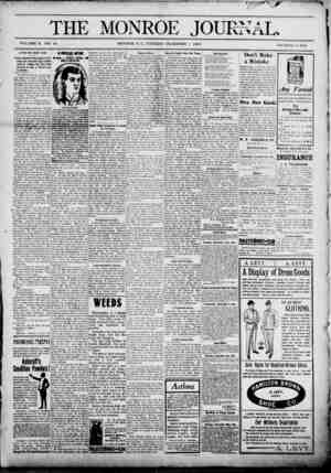 The Monroe Journal Newspaper December 1, 1903 kapağı