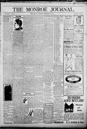 The Monroe Journal Newspaper December 22, 1903 kapağı