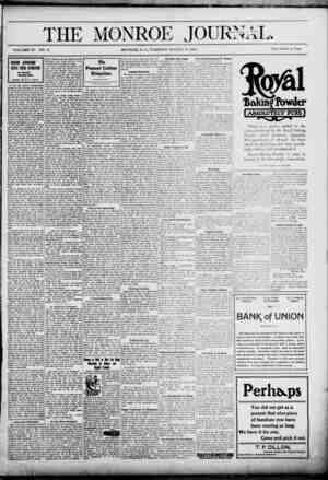 The Monroe Journal Newspaper March 8, 1904 kapağı