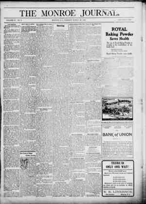 The Monroe Journal Newspaper March 22, 1904 kapağı