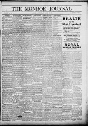 The Monroe Journal Newspaper March 29, 1904 kapağı