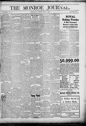 The Monroe Journal Newspaper April 5, 1904 kapağı