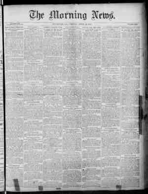 The Morning News Gazetesi 22 Nisan 1887 kapağı