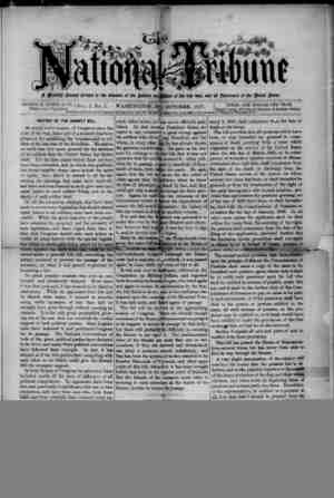 The National Tribune Newspaper October 1, 1877 kapağı