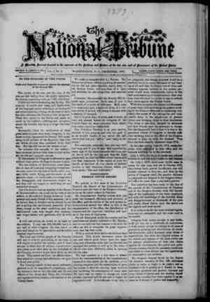The National Tribune Newspaper December 1, 1877 kapağı