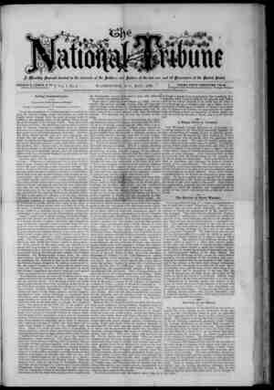 The National Tribune Newspaper May 1, 1878 kapağı