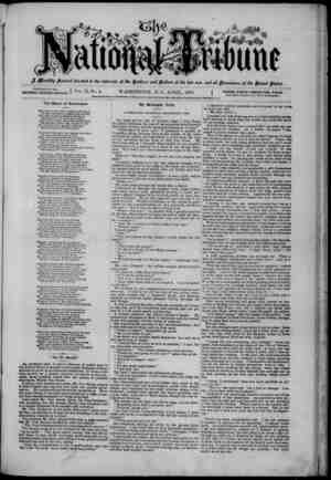 The National Tribune Newspaper April 1, 1879 kapağı