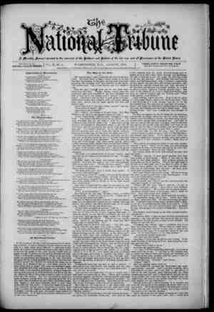 The National Tribune Newspaper August 1, 1879 kapağı
